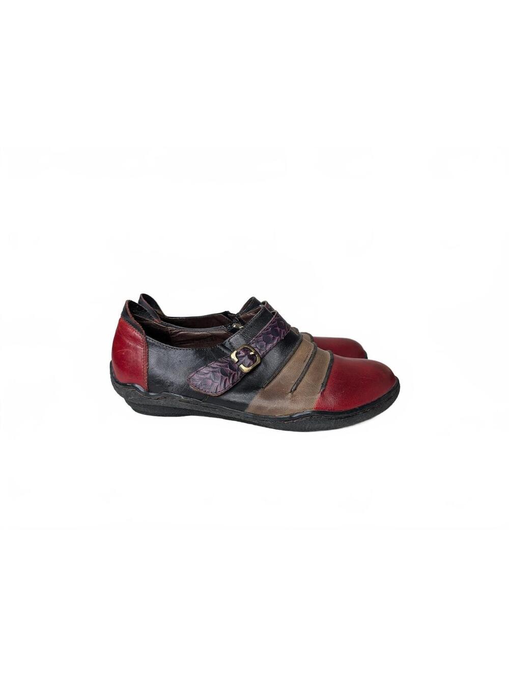 Spring Step L'Artiste Expel Leather Shoes Red and Black Size 41